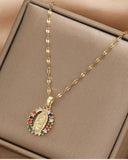 Divine Grace – Virgin Mary Zircon Necklace
