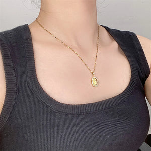 Divine Grace – Virgin Mary Zircon Necklace