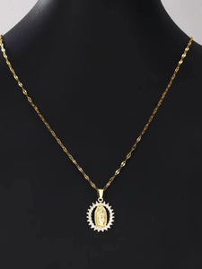 Divine Grace – Virgin Mary Zircon Necklace