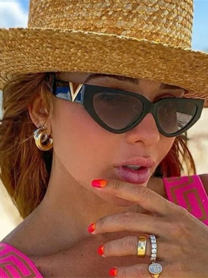 Luxury vintage sunglasses with UV400 protection