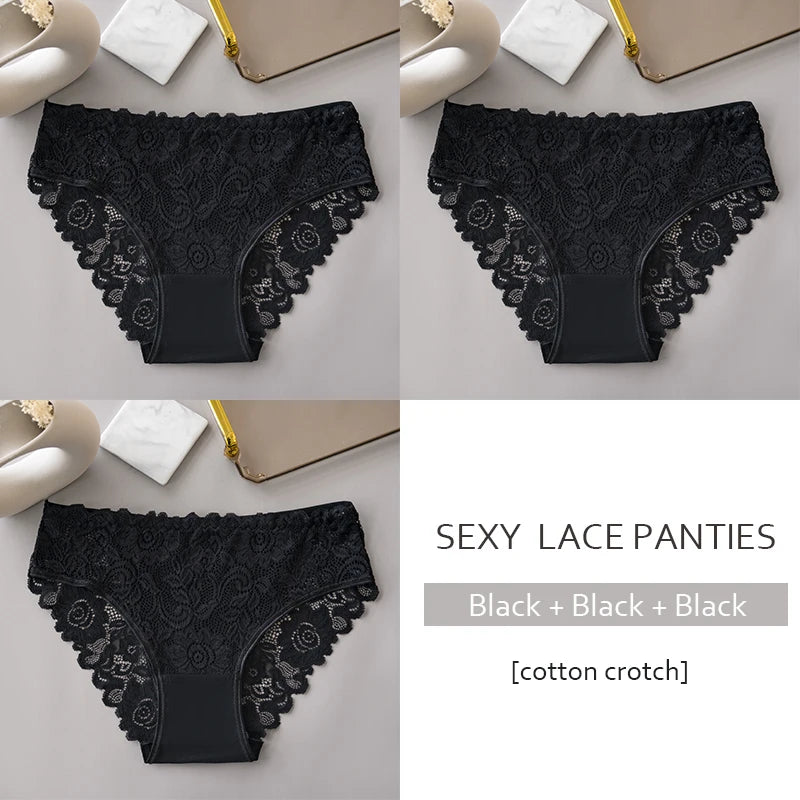 "Triple Temptation Lace Set"